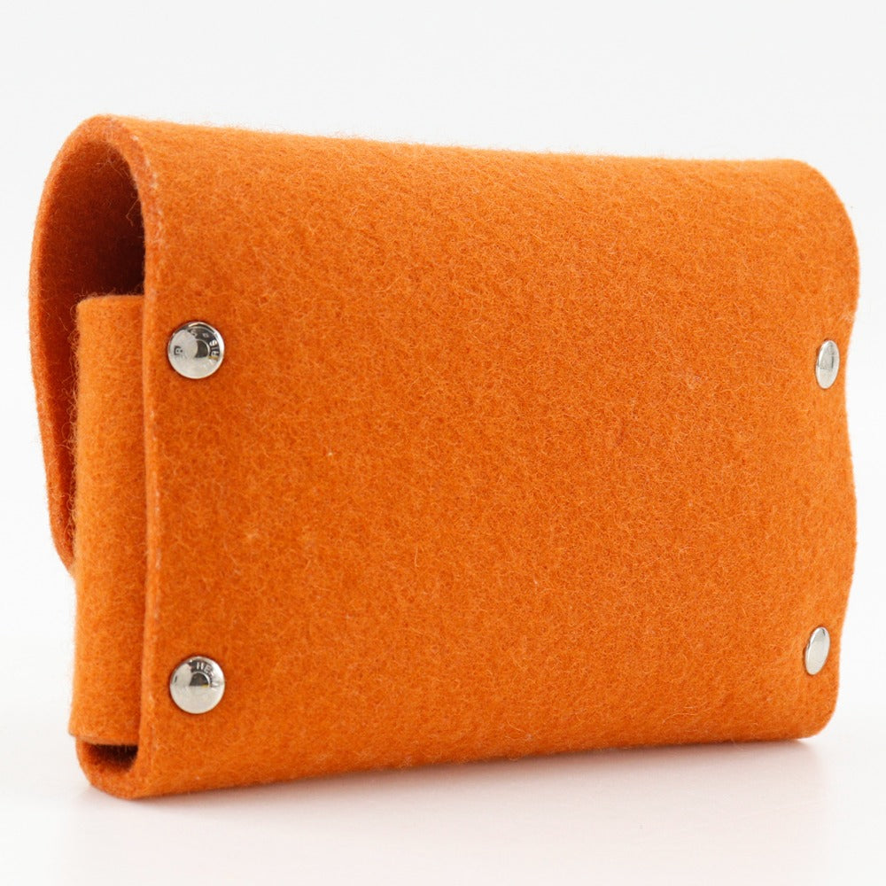HERMES Other accessories felt Orange Multi case Playing card case Etui Cult GM Women(Unisex)
