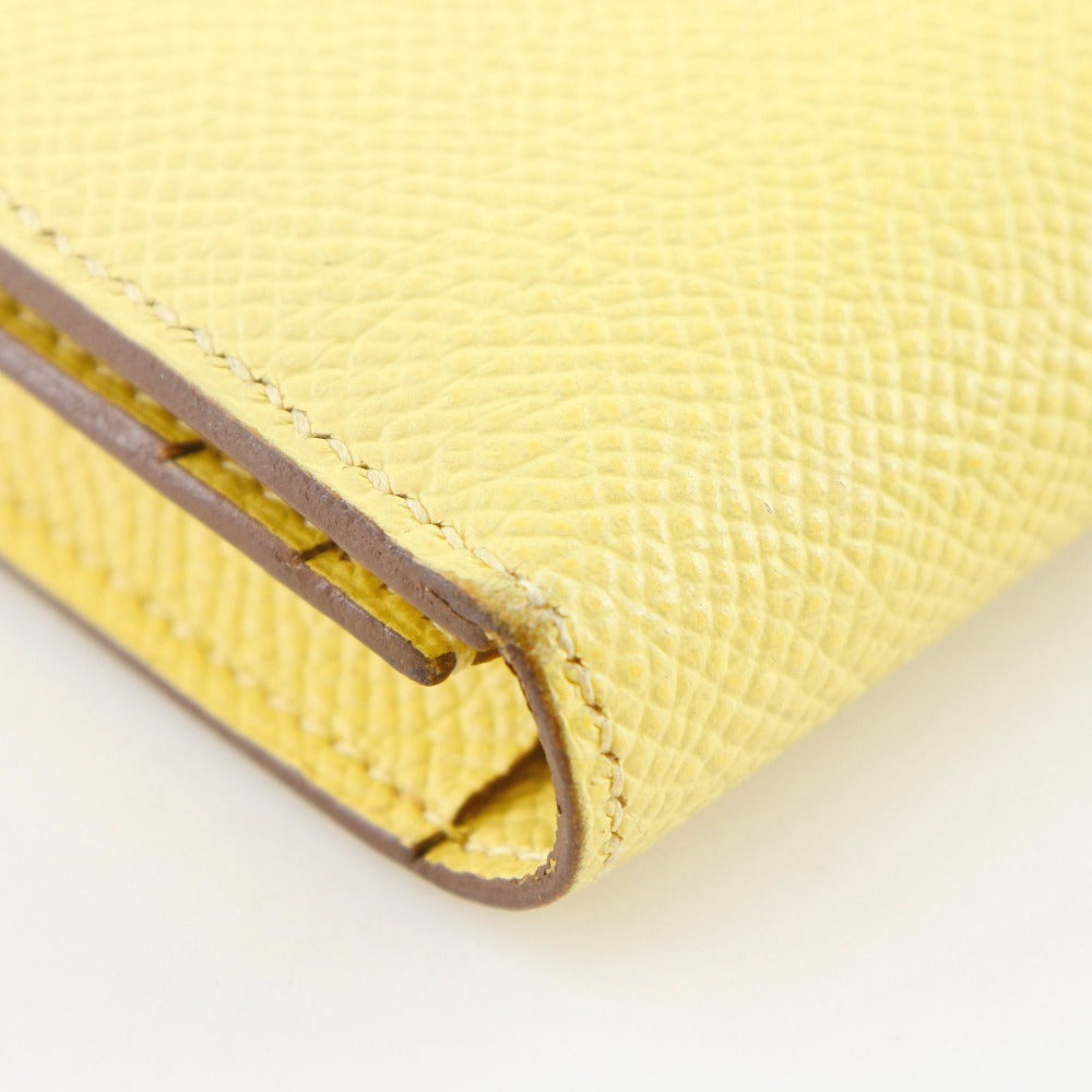 HERMES Long Wallet Purse Epsom yellow Beansufla Women