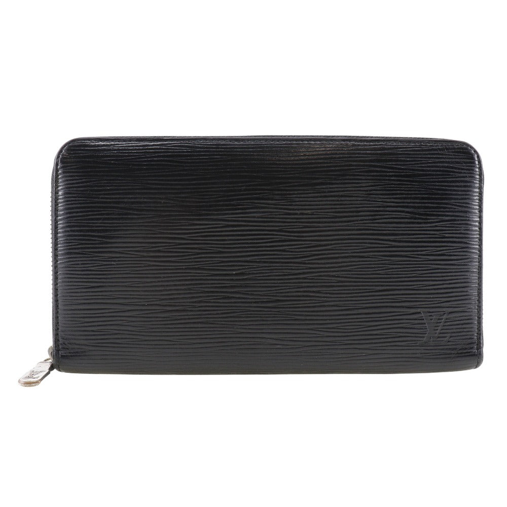 LOUIS VUITTON Long Wallet Purse M62643 Epi Leather black Zippy Organizer mens