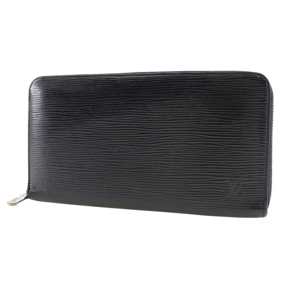 LOUIS VUITTON Long Wallet Purse M62643 Epi Leather black Zippy Organizer mens