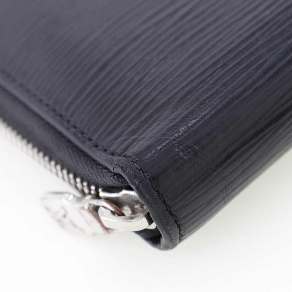 LOUIS VUITTON Long Wallet Purse M62643 Epi Leather black Zippy Organizer mens