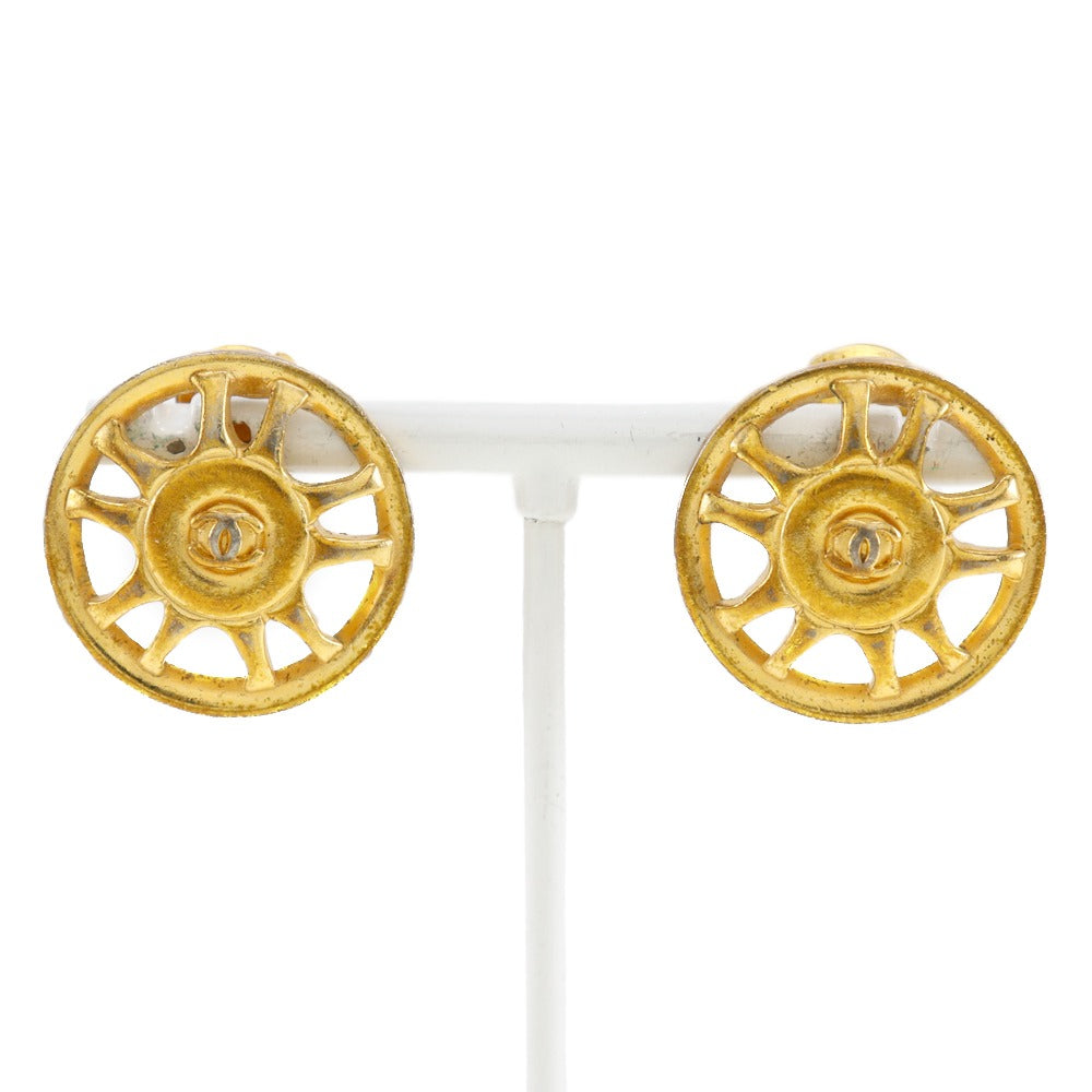 CHANEL Earring Plated Gold gold Women