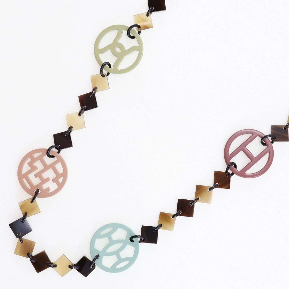 HERMES Necklace Buffalo horn multicolor Diva