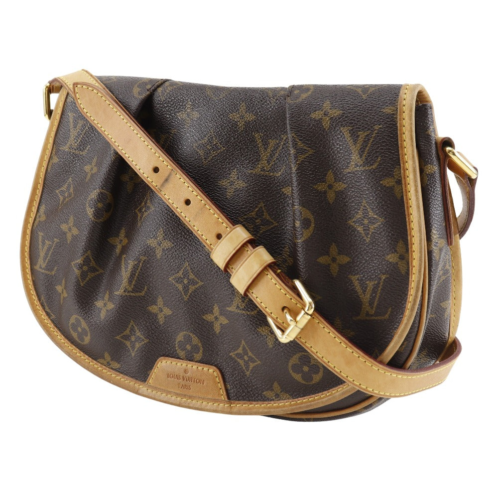 LOUIS VUITTON Shoulder Bag M40474 Monogram canvas Brown Menil Montan PM Women
