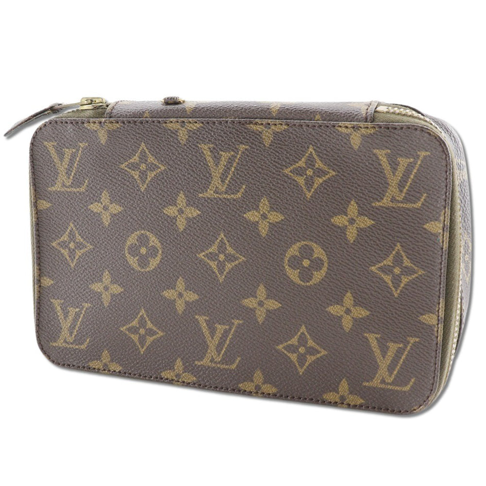 LOUIS VUITTON Pouch M47350 Monogram canvas Brown Jewelry case Posh Monte Carlo unisex(Unisex)