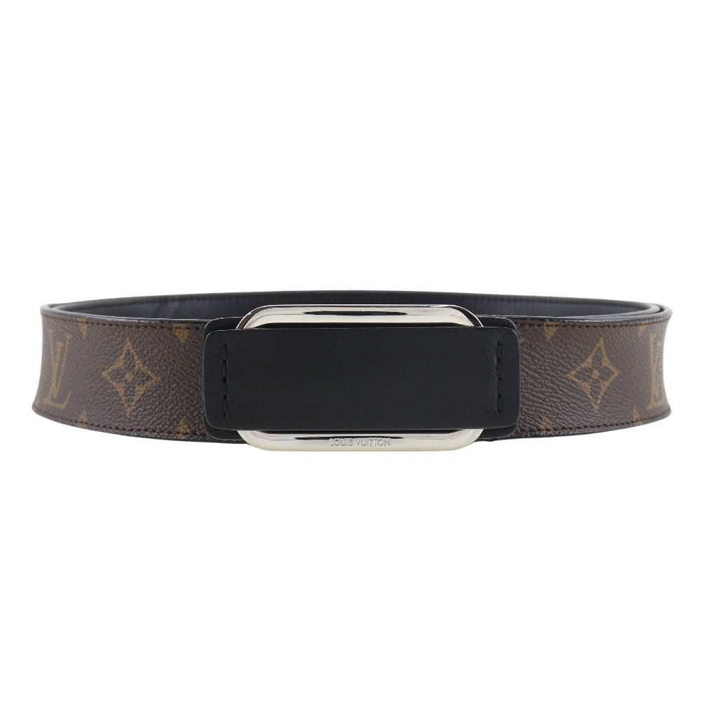 LOUIS VUITTON belt MP022 Monogram canvas Brown Saintur mens 90