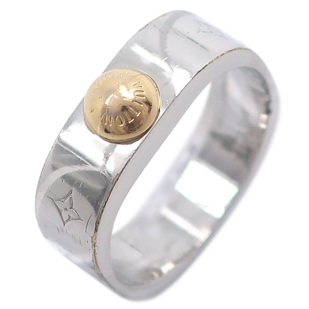 LOUIS VUITTON Ring M00218 metallic Silver Nanogram unisex(Unisex) L