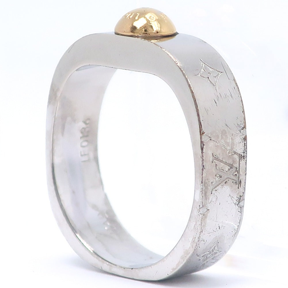 LOUIS VUITTON Ring M00218 metallic Silver Nanogram unisex(Unisex) L