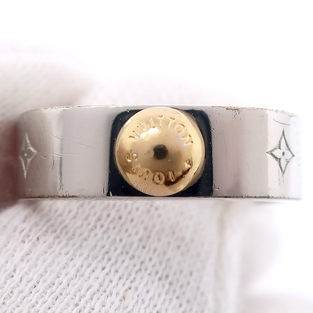 LOUIS VUITTON Ring M00218 metallic Silver Nanogram unisex(Unisex) L