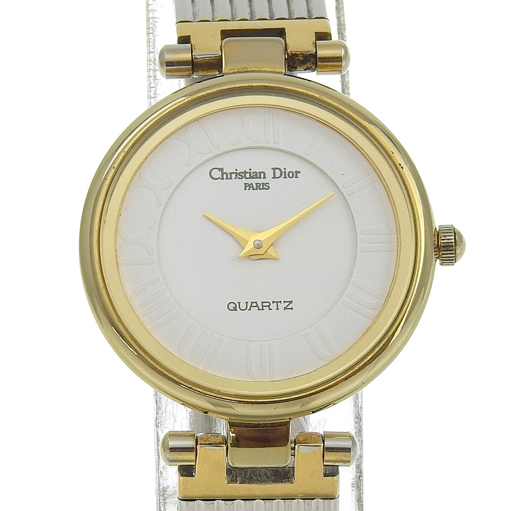 Christian Dior Watches Quartz 4715032 Stainless Steel , Plated Gold white White dial Women