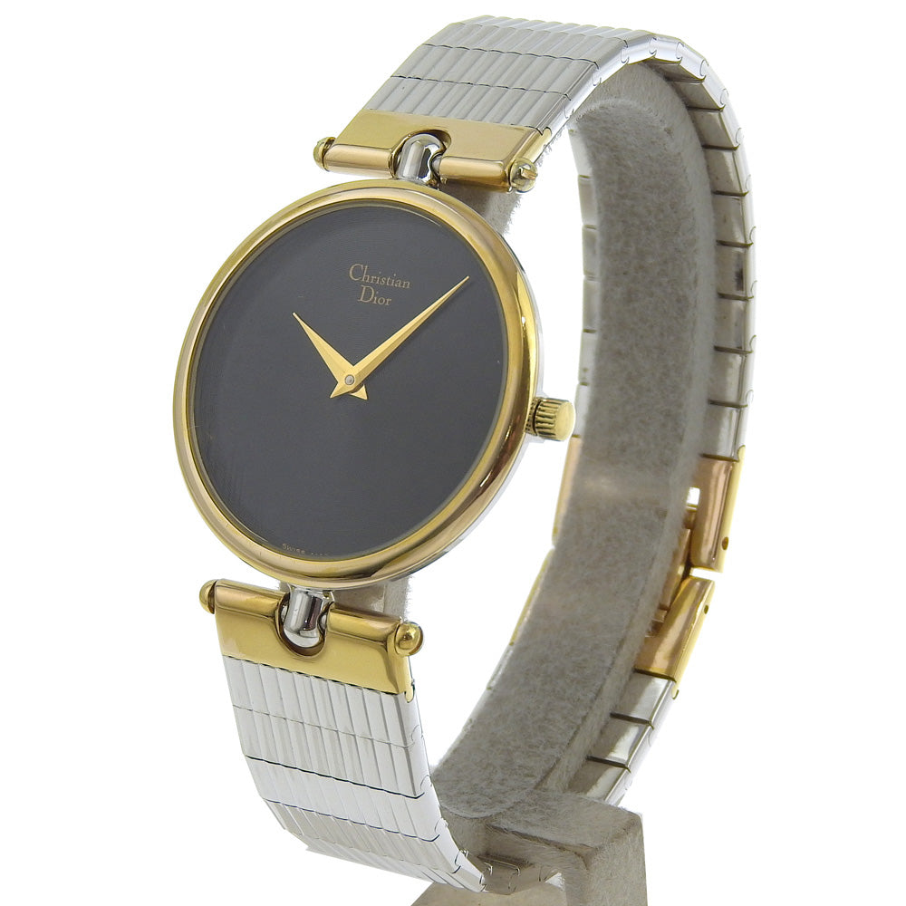 Christian Dior Watches Quartz 3026 Stainless Steel , Plated Gold black black dial Women