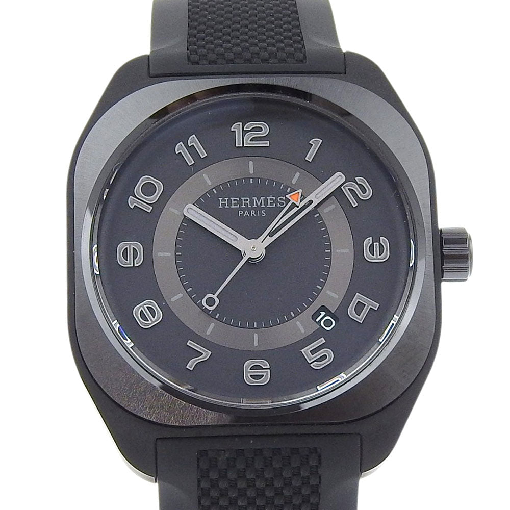 HERMES Watches Mechanical Automatic SP1.745 Titanium, Rubber black H08 Date black dial