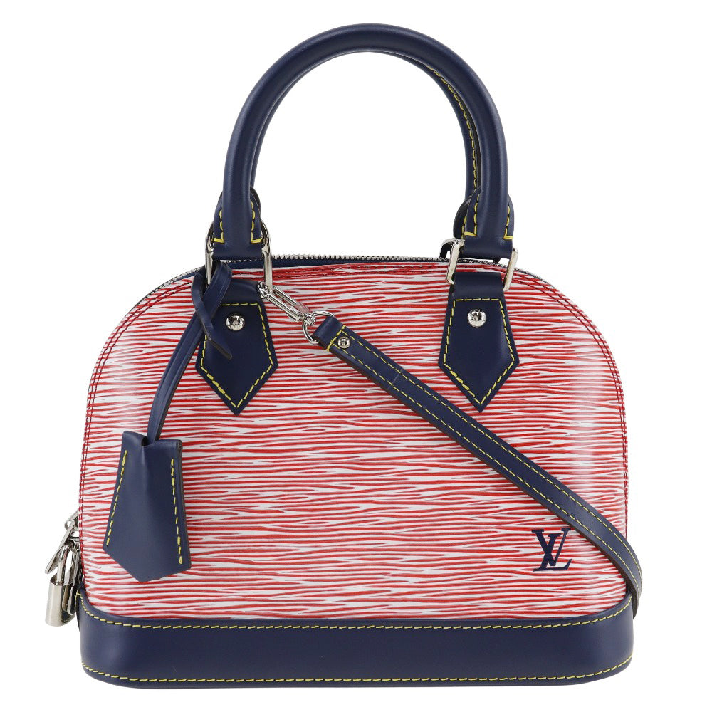 LOUIS VUITTON Handbag M54548 Epi Leather Red / dark blue 2WAYShoulder Epi Denim Alma BB Women