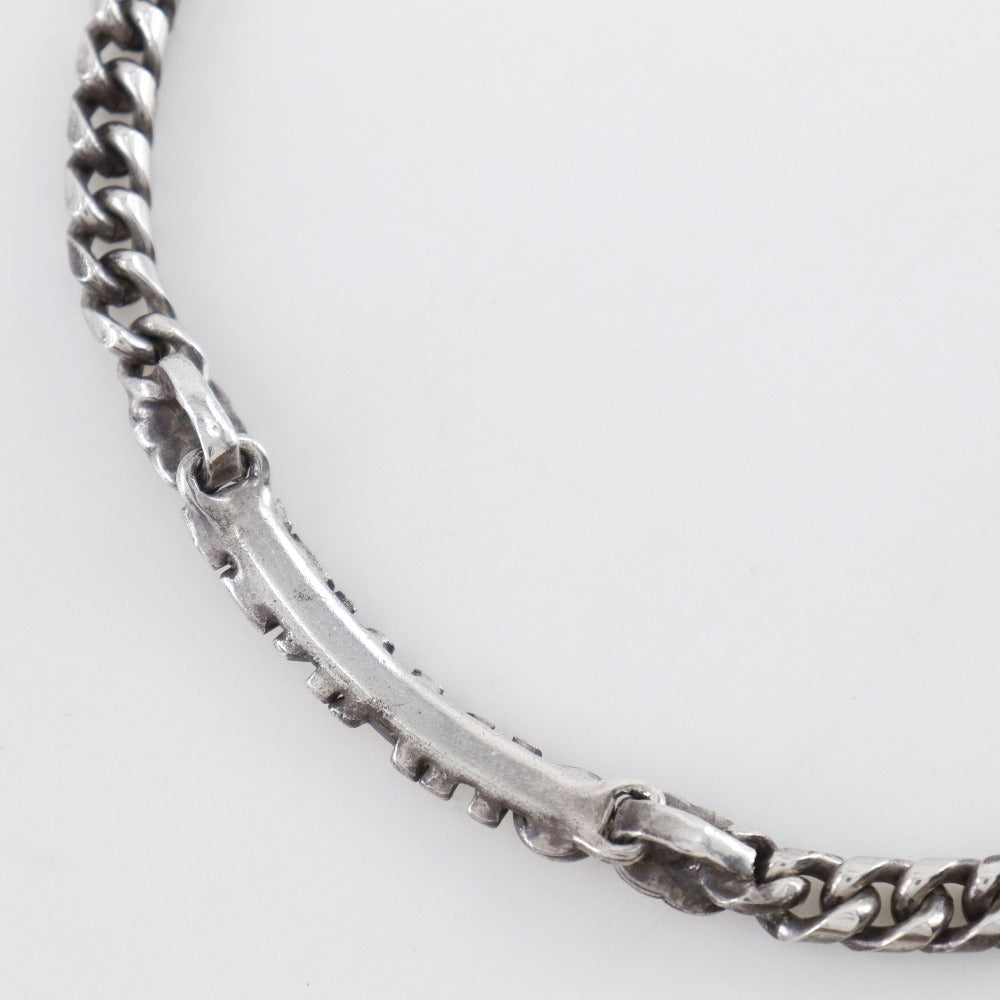 CHANEL Necklace metallic Silver logo COCO Mark Women