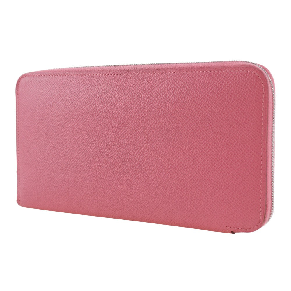 HERMES Long Wallet Purse Epsom pink Azap Long Silk Inn