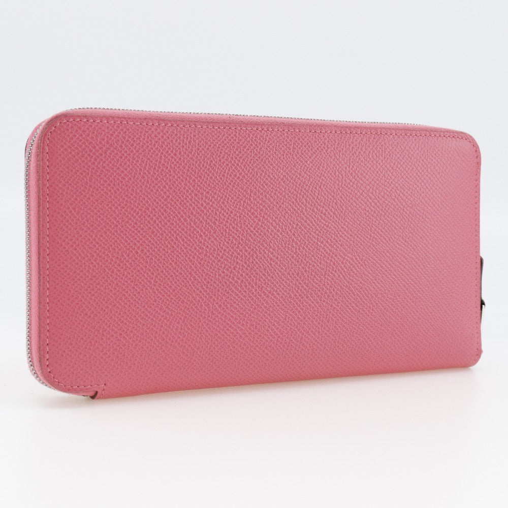 HERMES Long Wallet Purse Epsom pink Azap Long Silk Inn