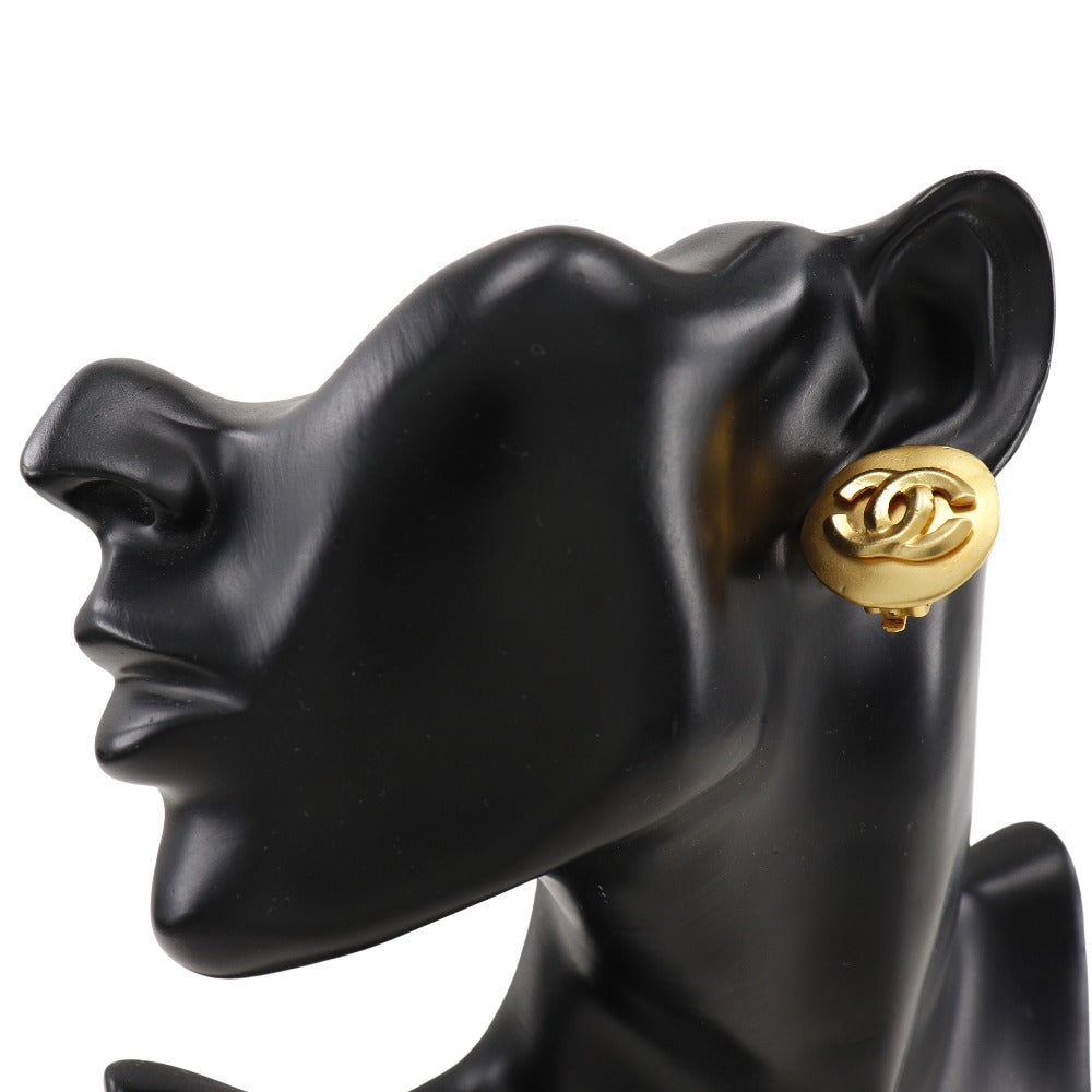 CHANEL Earring Plated Gold gold vintage COCO Mark Women