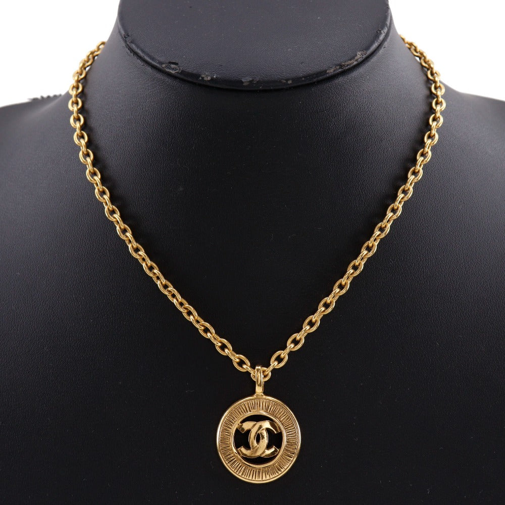 CHANEL Necklace Plated Gold gold vintage COCO Mark