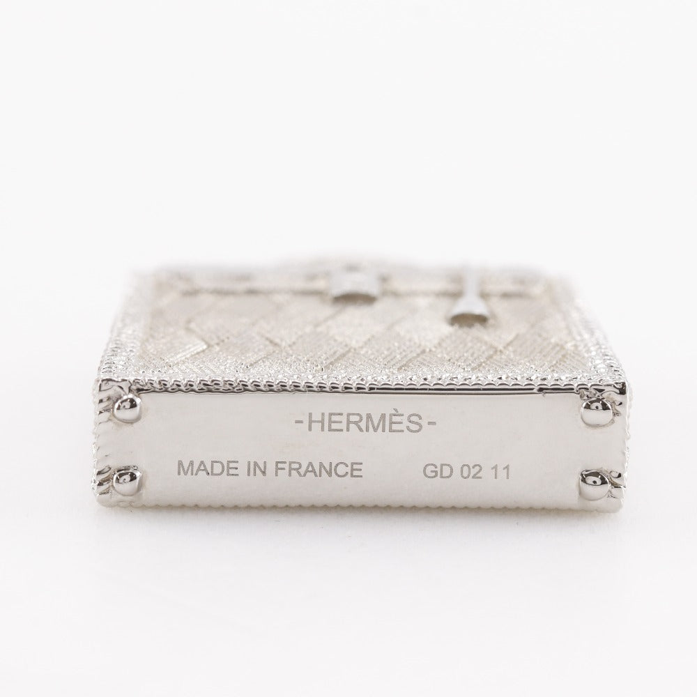 HERMES Pendant top metallic Silver Curio Jite Kelly