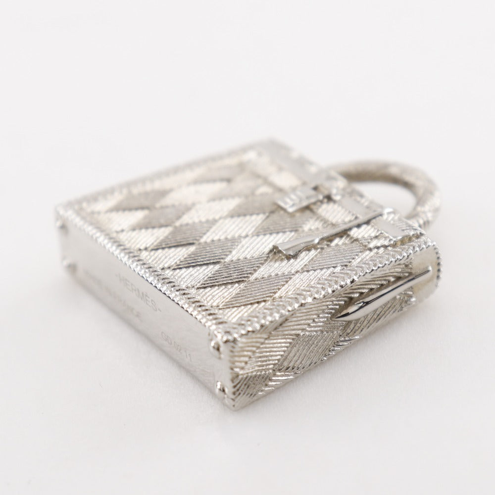 HERMES Pendant top metallic Silver Curio Jite Kelly