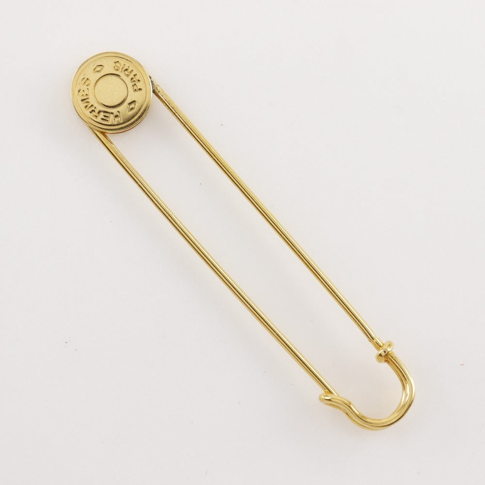 HERMES Pendant top Plated Gold gold BIJOUTERIE FANTAISIE Serie Brooch 2-piece set