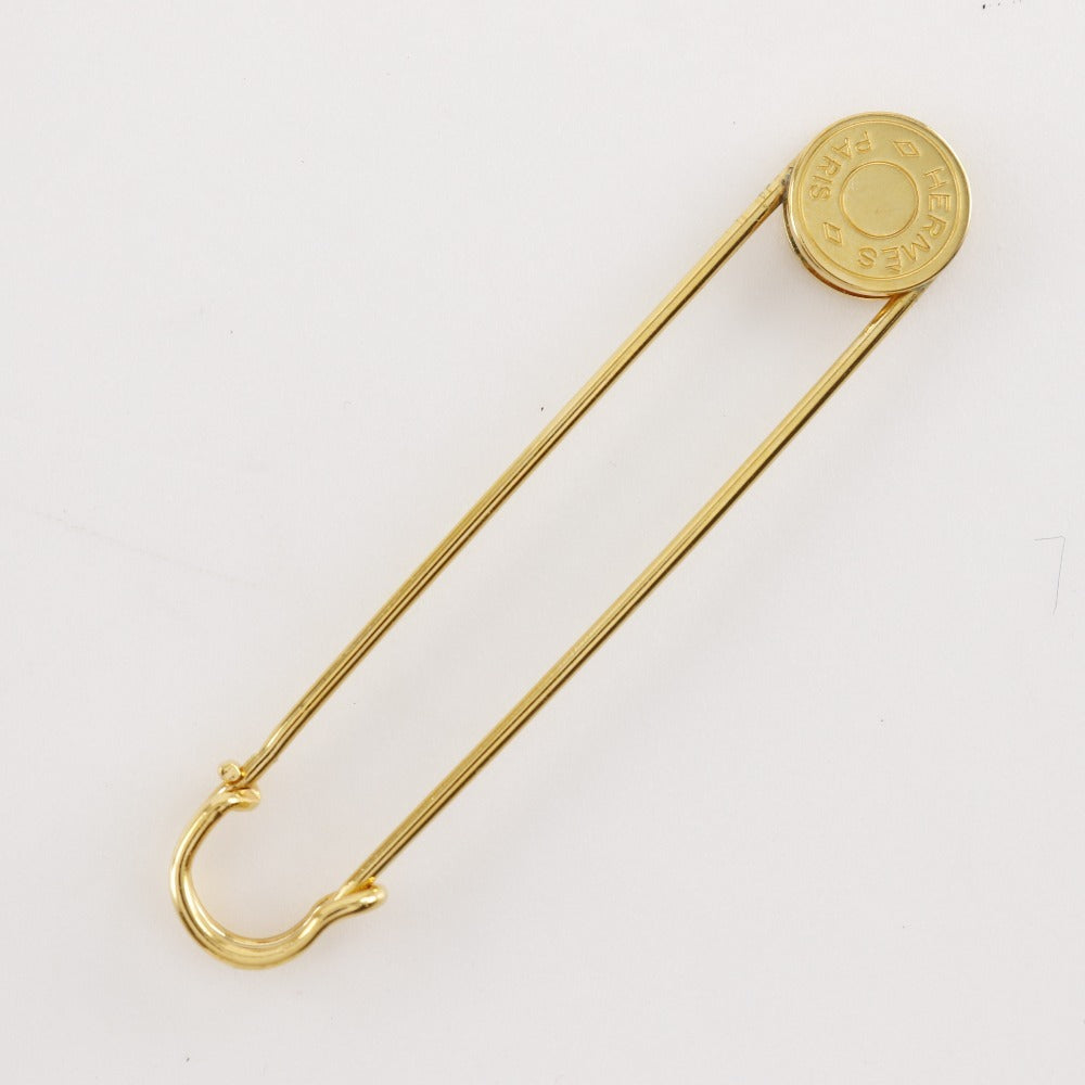 HERMES Pendant top Plated Gold gold BIJOUTERIE FANTAISIE Serie Brooch 2-piece set