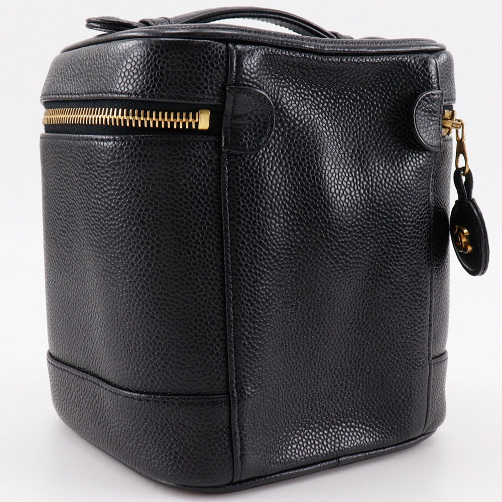 CHANEL Pouch A01998 leather black COCO Mark Vanity