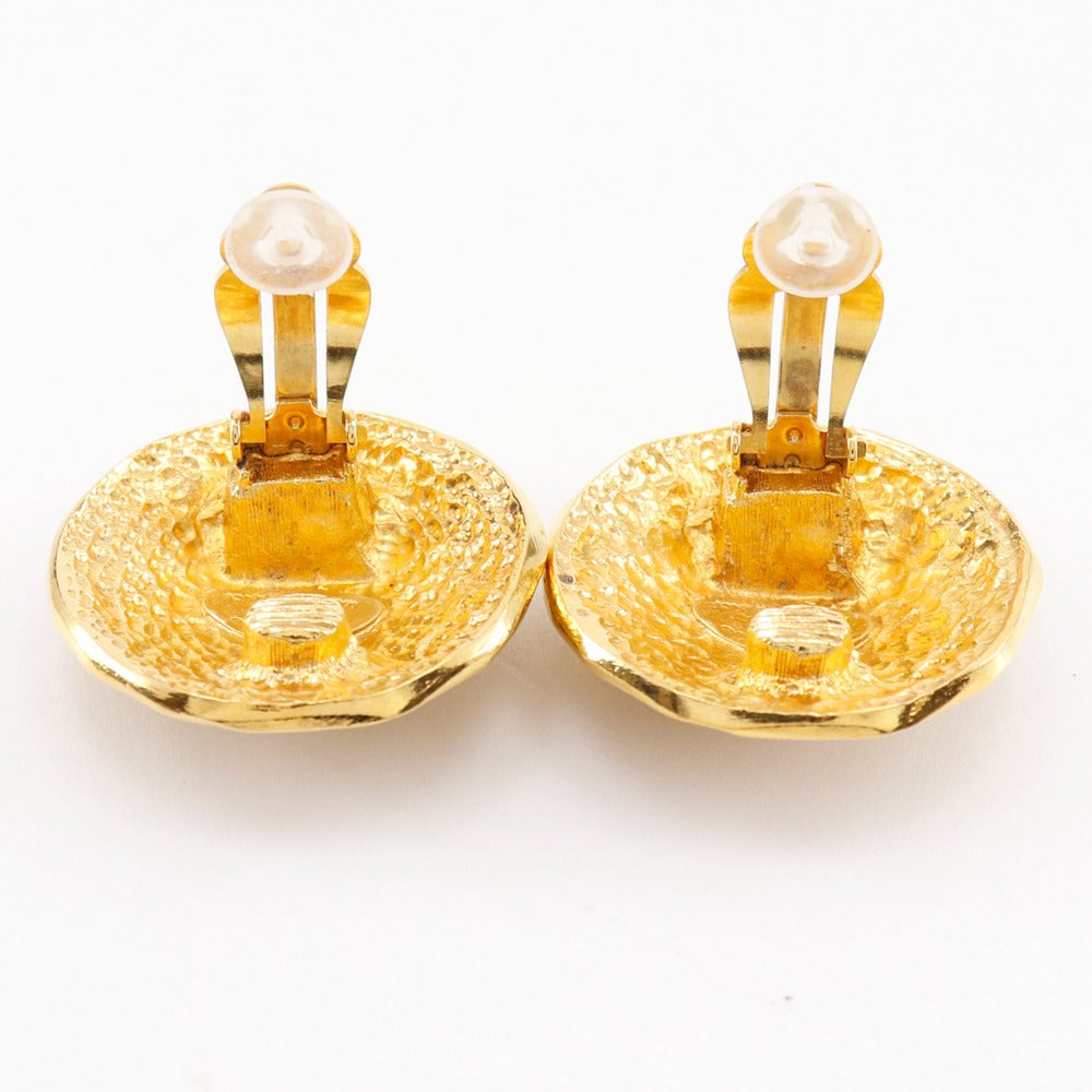 CHANEL Earring Plated Gold gold vintage COCO Mark