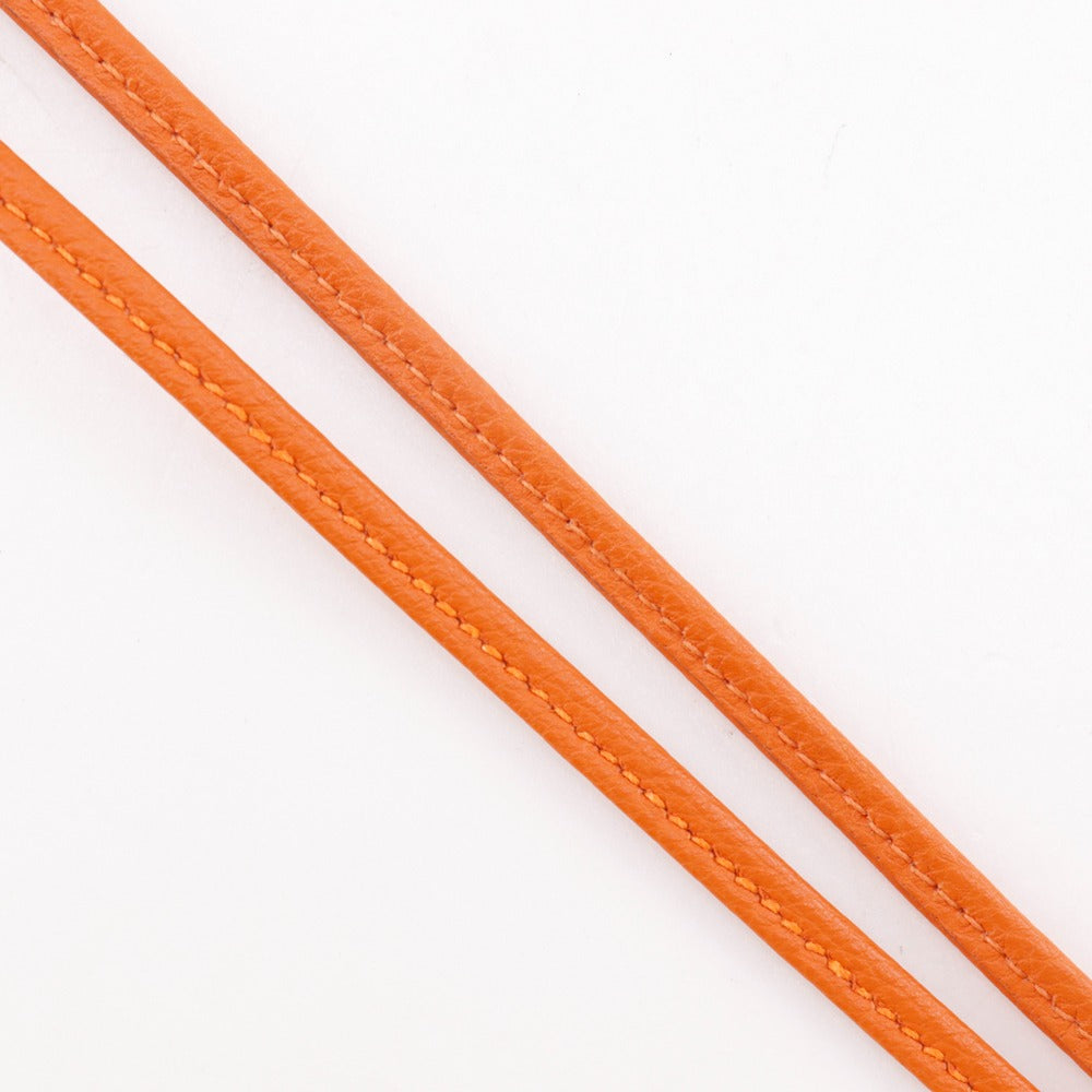 HERMES Necklace Courchevel, metal Orange / Silver Ultrasonic whistle Shifure