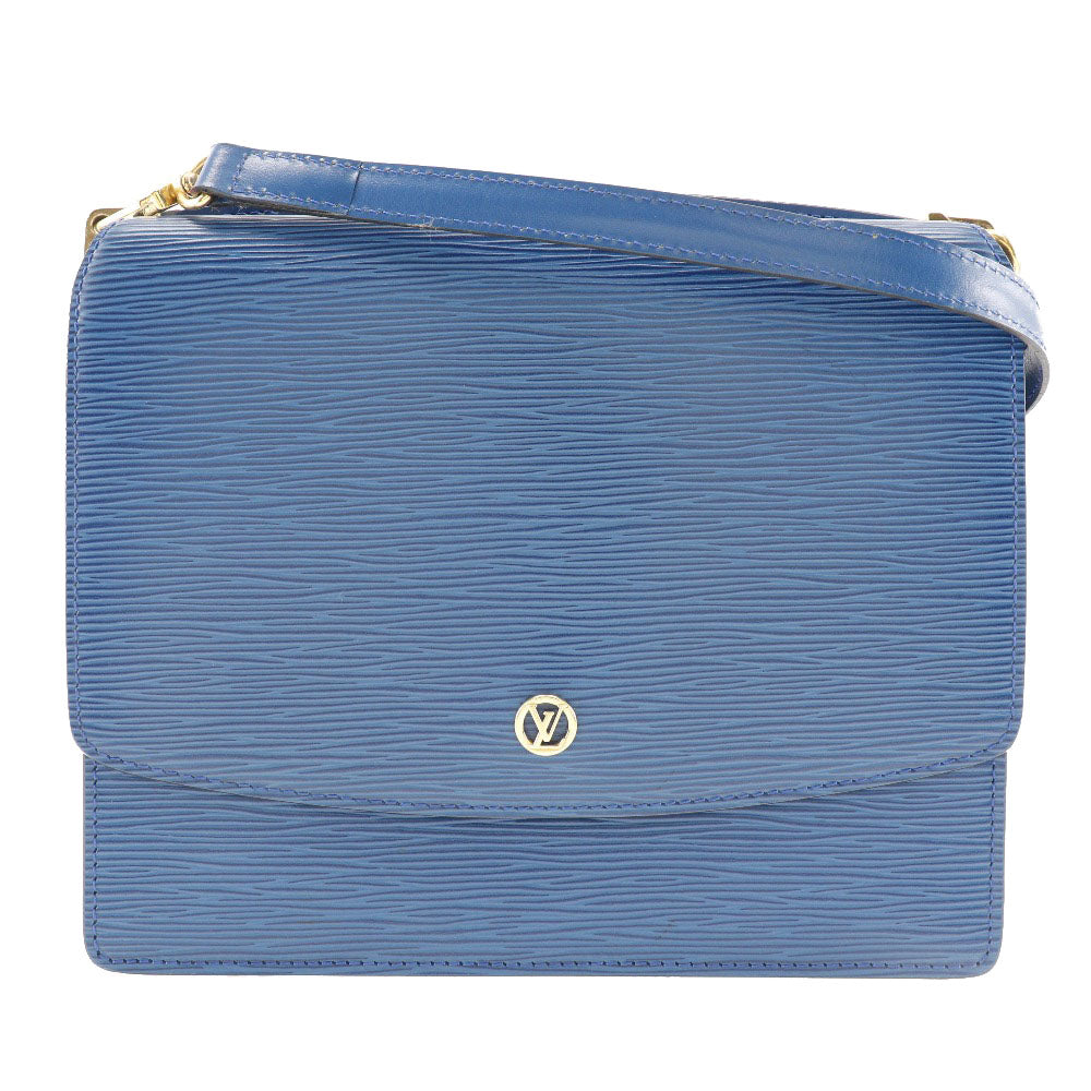 LOUIS VUITTON Shoulder Bag M52365 Epi Leather Blue W Hook Wallet  Grenel Women