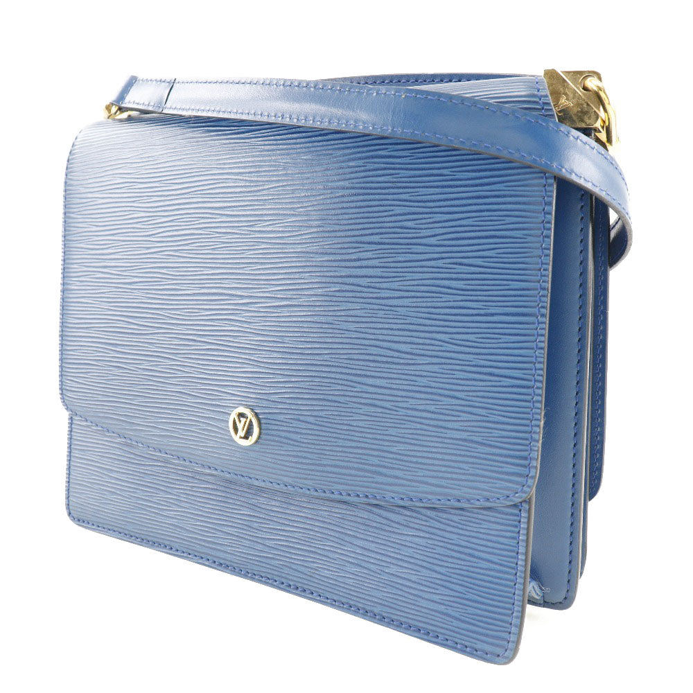 LOUIS VUITTON Shoulder Bag M52365 Epi Leather Blue W Hook Wallet  Grenel Women