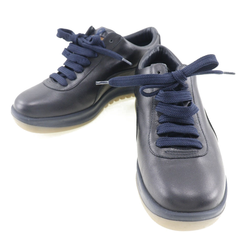 LOUIS VUITTON sneakers leather black shoes Women 36
