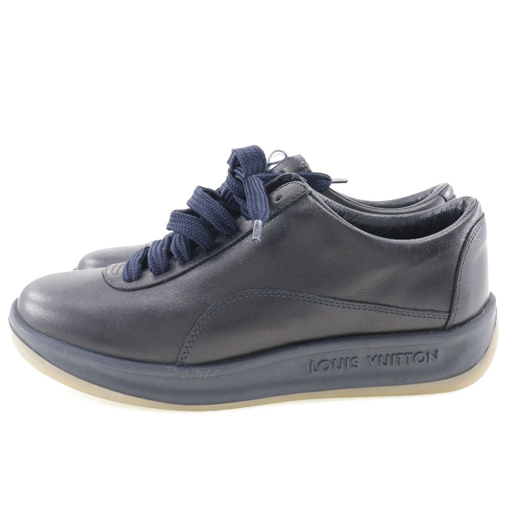 LOUIS VUITTON sneakers leather black shoes Women 36
