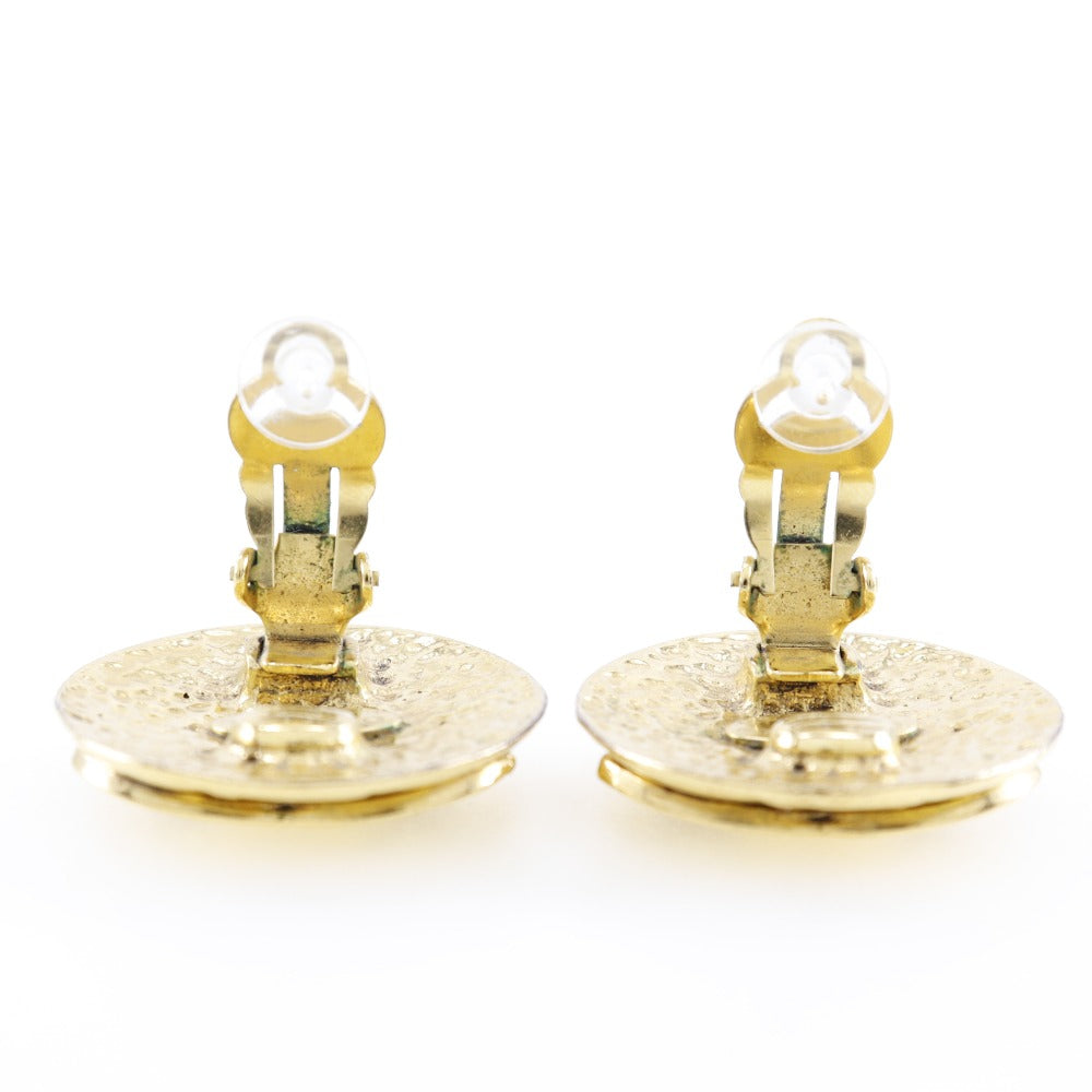 CHANEL Earring Plated Gold gold vintage Matrasse Women