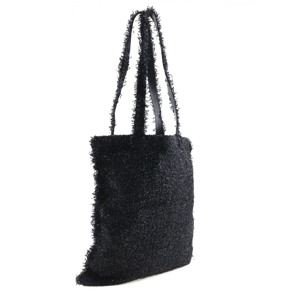CHANEL Tote Bag A94646 tweed Black/Silver Metal robot COCO Mark unisex(Unisex)