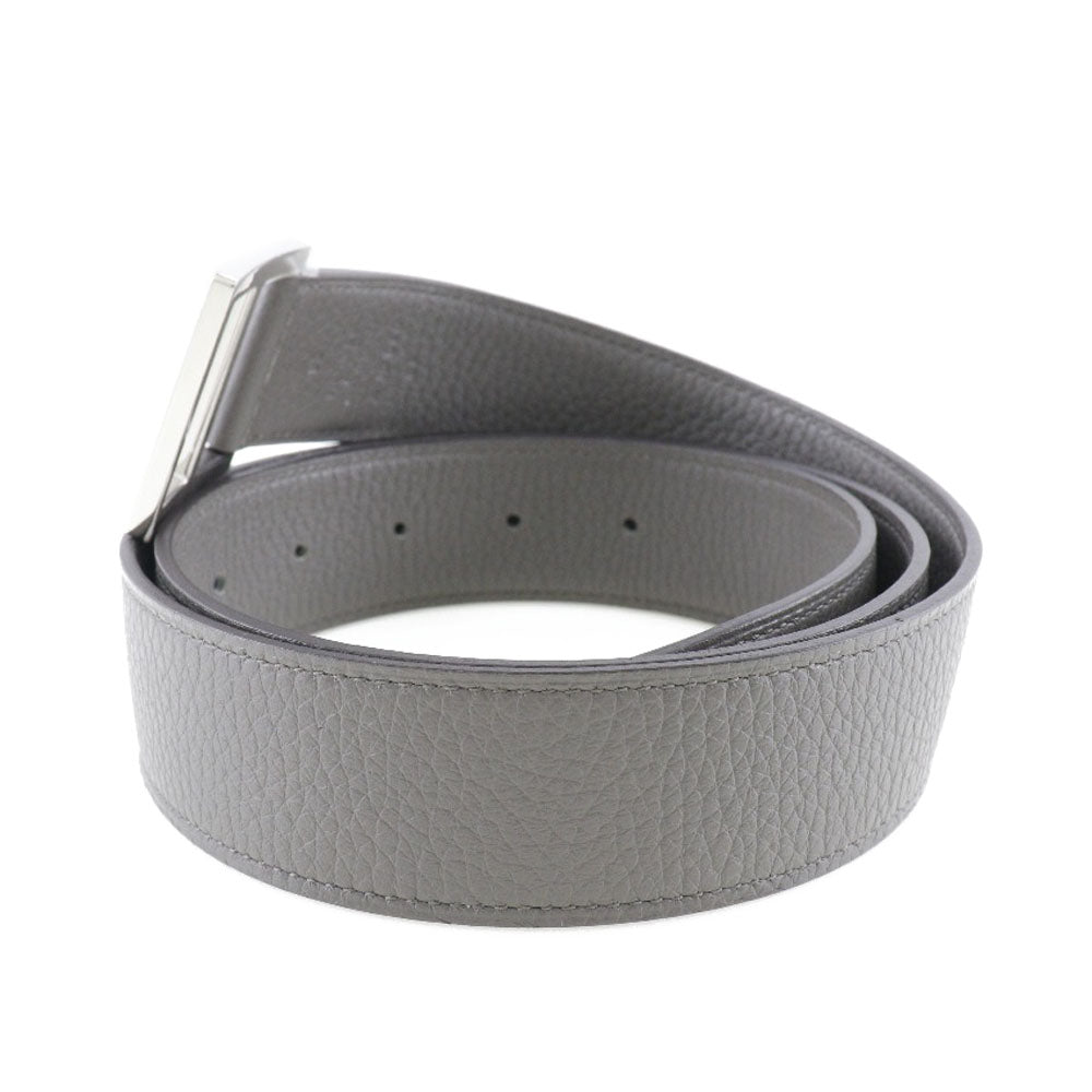 HERMES belt Taurillon Clemence gray Serie mens 95