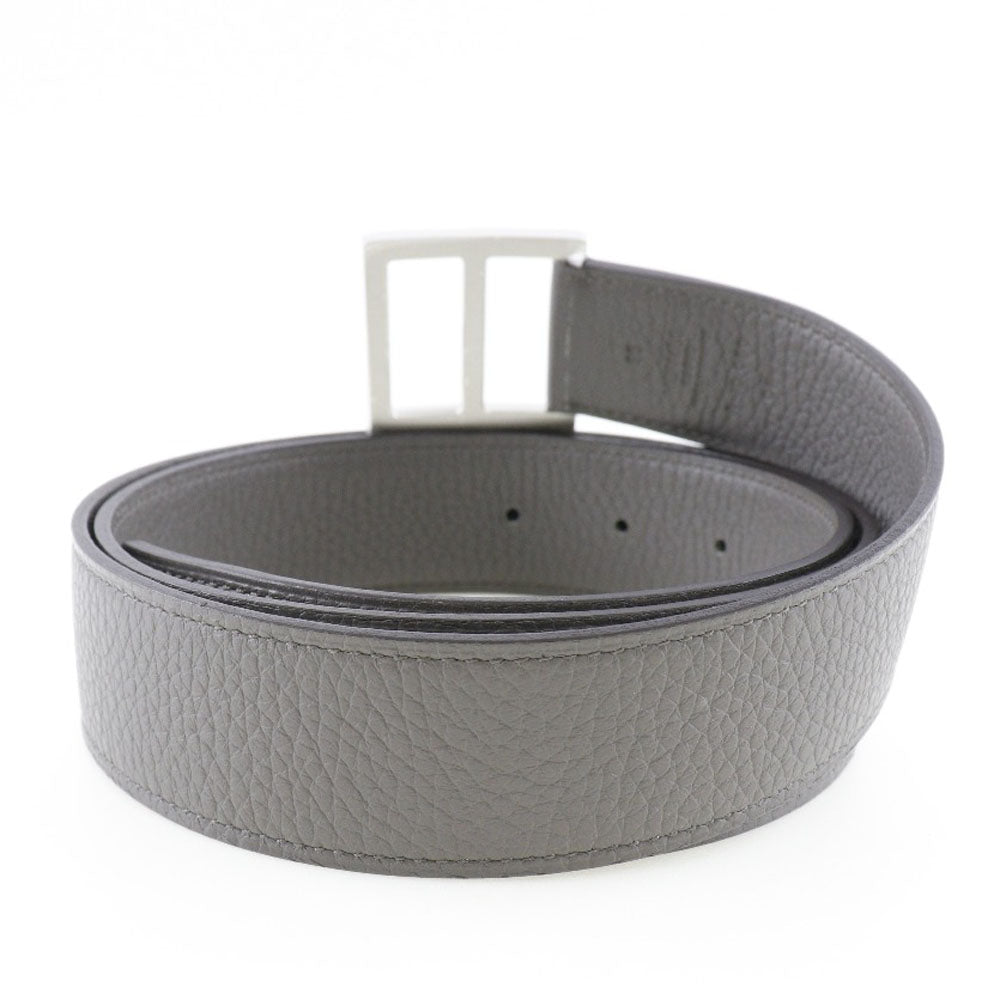 HERMES belt Taurillon Clemence gray Serie mens 95