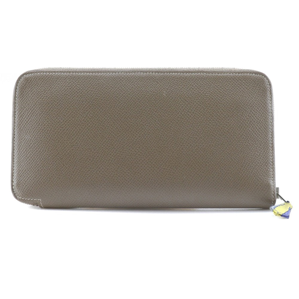 HERMES Long Wallet Purse Epsom Brown Azap Long Silk Inn