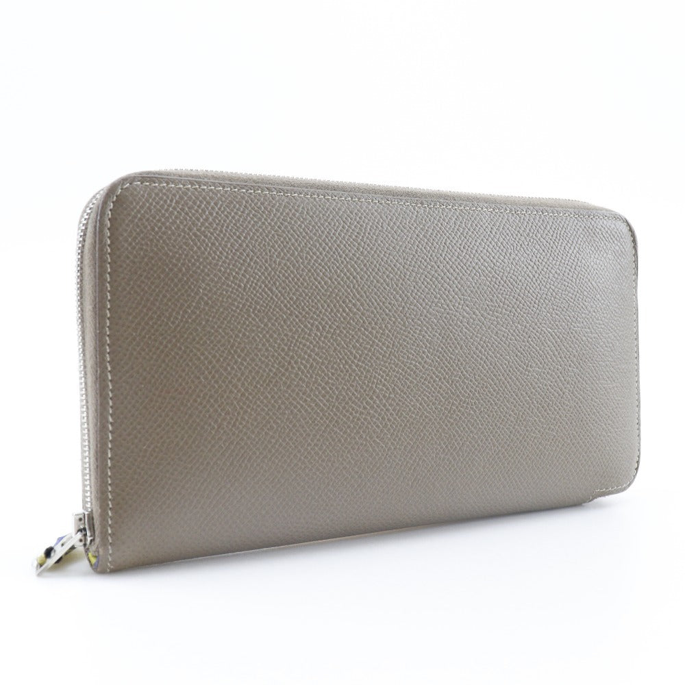 HERMES Long Wallet Purse Epsom Brown Azap Long Silk Inn