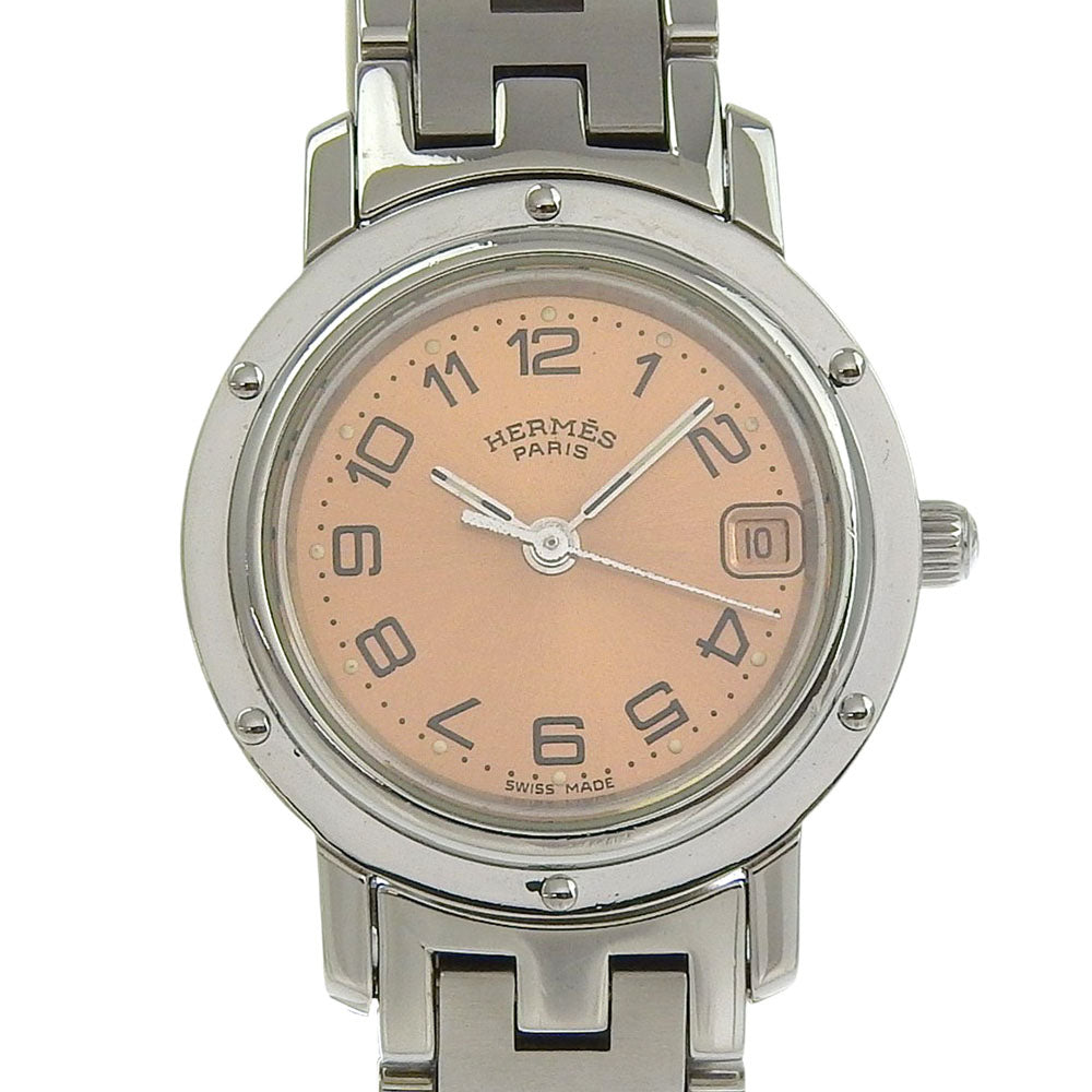 HERMES Watches Quartz CL4.210 Stainless Steel pink Clipper pink dial