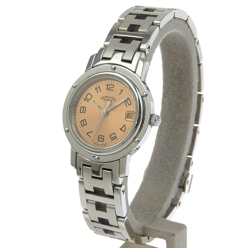 HERMES Watches Quartz CL4.210 Stainless Steel pink Clipper pink dial