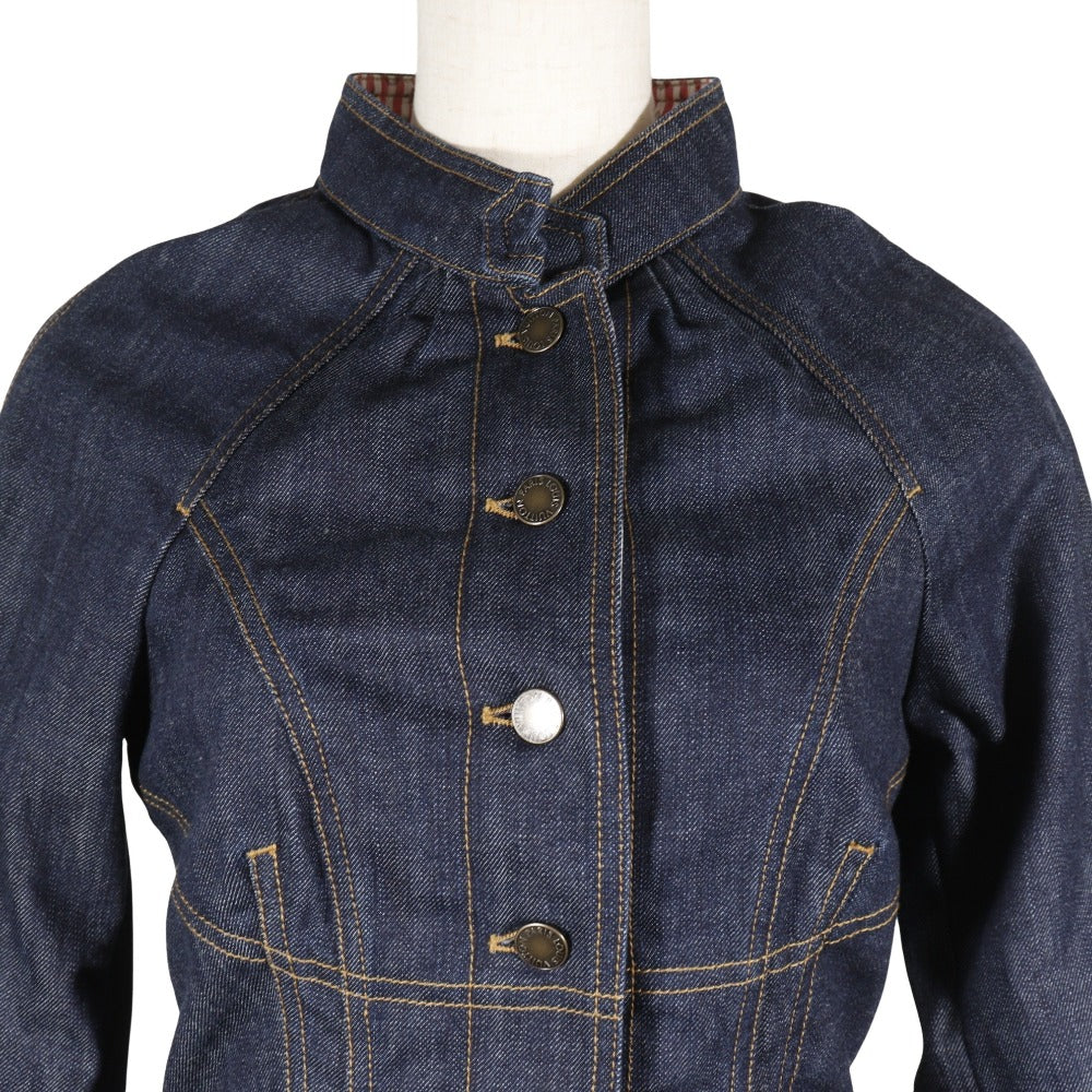 LOUIS VUITTON Denim Jacket Cotton, Polyurethane Navy Logo Button Monogram B Louis Vuitton 34