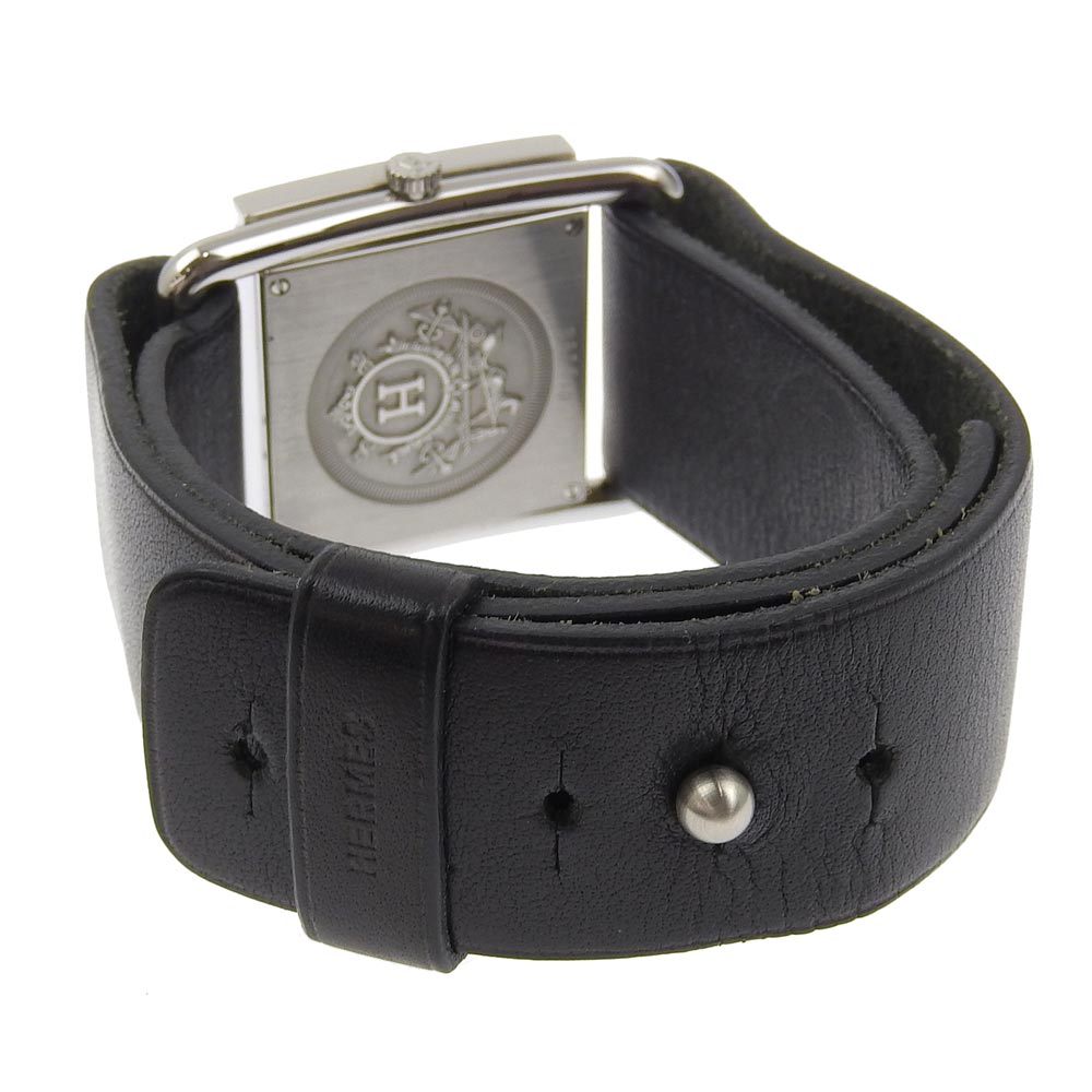 HERMES Watches Quartz BA1.510 Stainless Steel , Embossed Leather white Valenia White dial Women