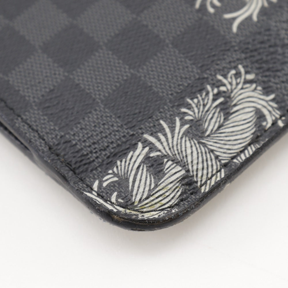 LOUIS VUITTON Clutch bag M61232 Damier Grafitto Canvas black Christopher nemes Pochette Jules GM mens