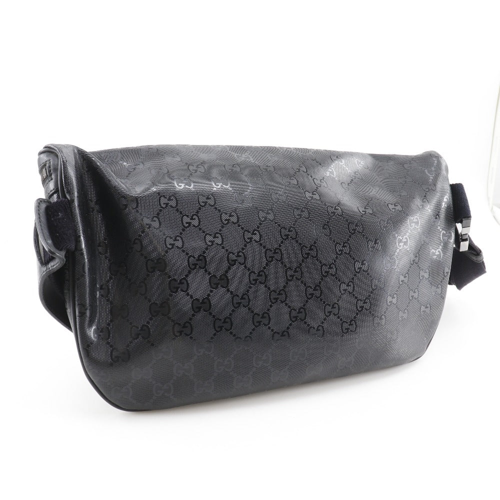 GUCCI Waist bag 211110 PVC black GG implementation Belt bag medium