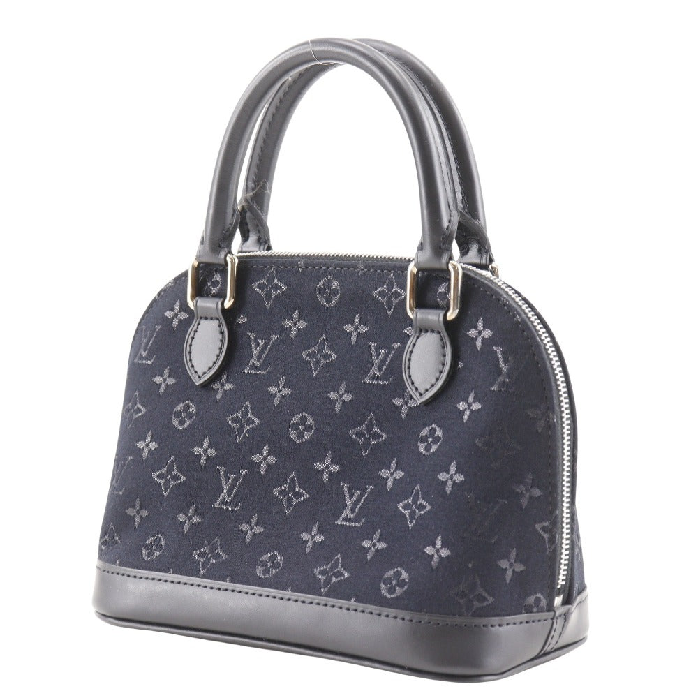 LOUIS VUITTON Handbag M92146 Monogram satin black Little Alma