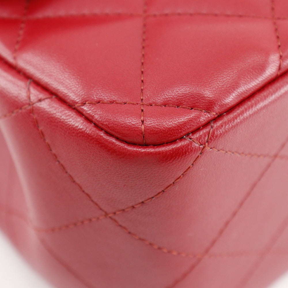 CHANEL Shoulder Bag A58600 lambskin Red Classic Large Chain Shoulder Deca Trasse 30