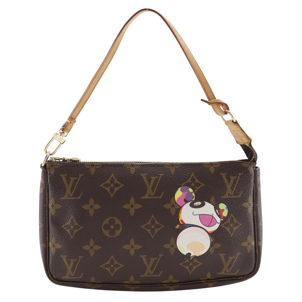 LOUIS VUITTON Pouch M51981 Monogram canvas Brown Panda Takashi Murakami collaboration Pochette Accessoires
