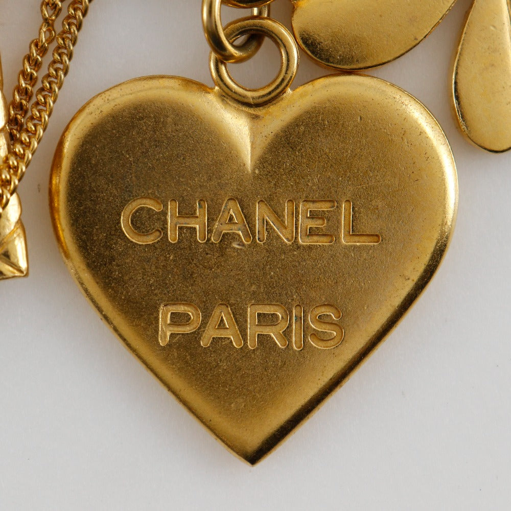 CHANEL Brooch Plated Gold gold vintage Icon charm