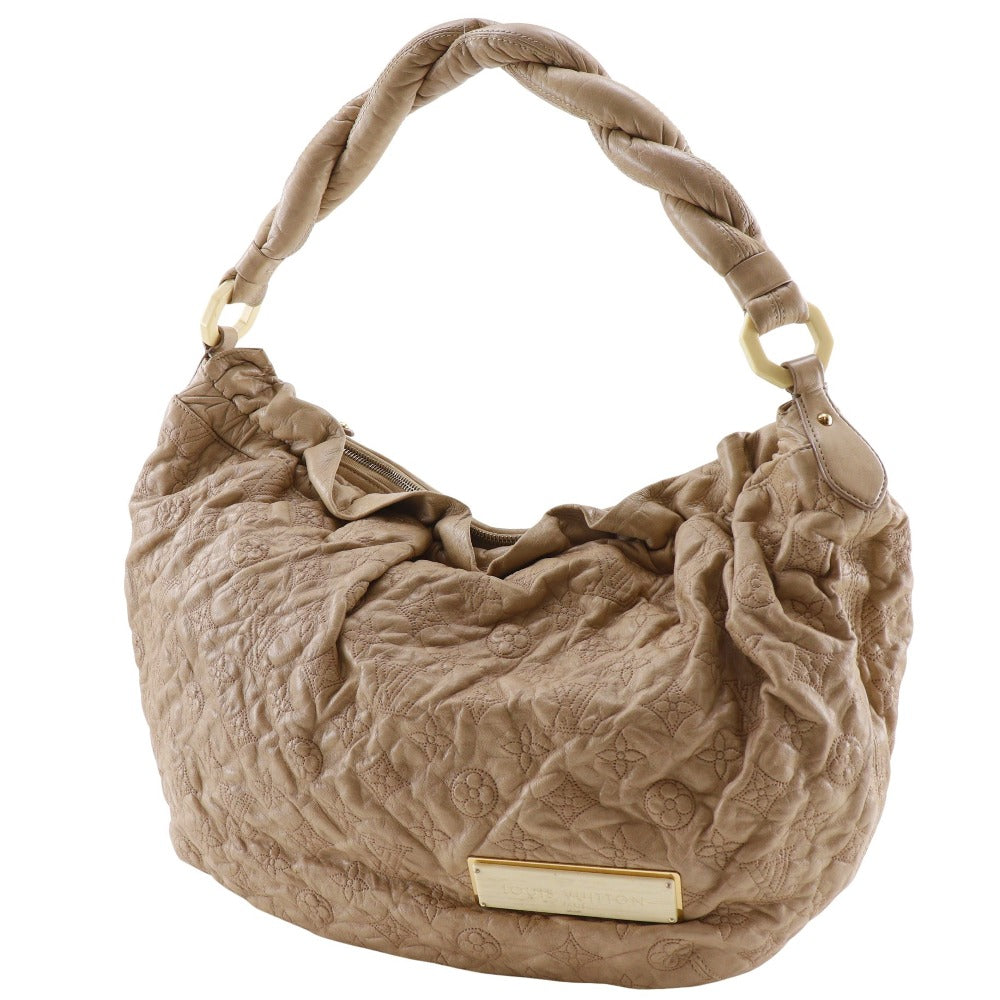 LOUIS VUITTON Shoulder Bag M95423 lambskin beige Monogram Olympic Nimbs GM